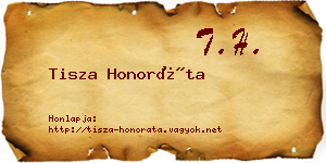 Tisza Honoráta névjegykártya